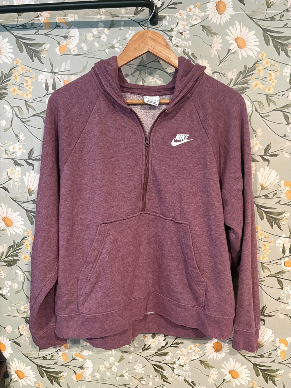 Nike Dusty Purple Full-Zip Hoodie with White Swoosh